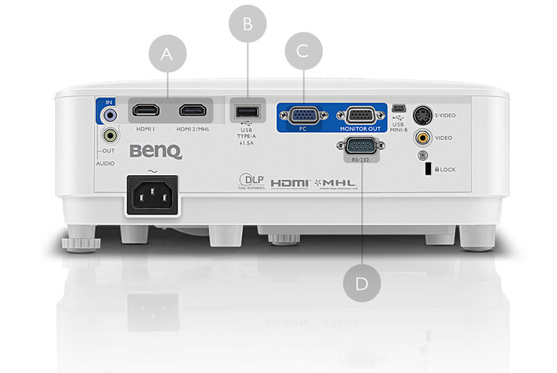 BenQ MS614 Ultra Versatile Projector 2700 ANSI Lumens BenQ