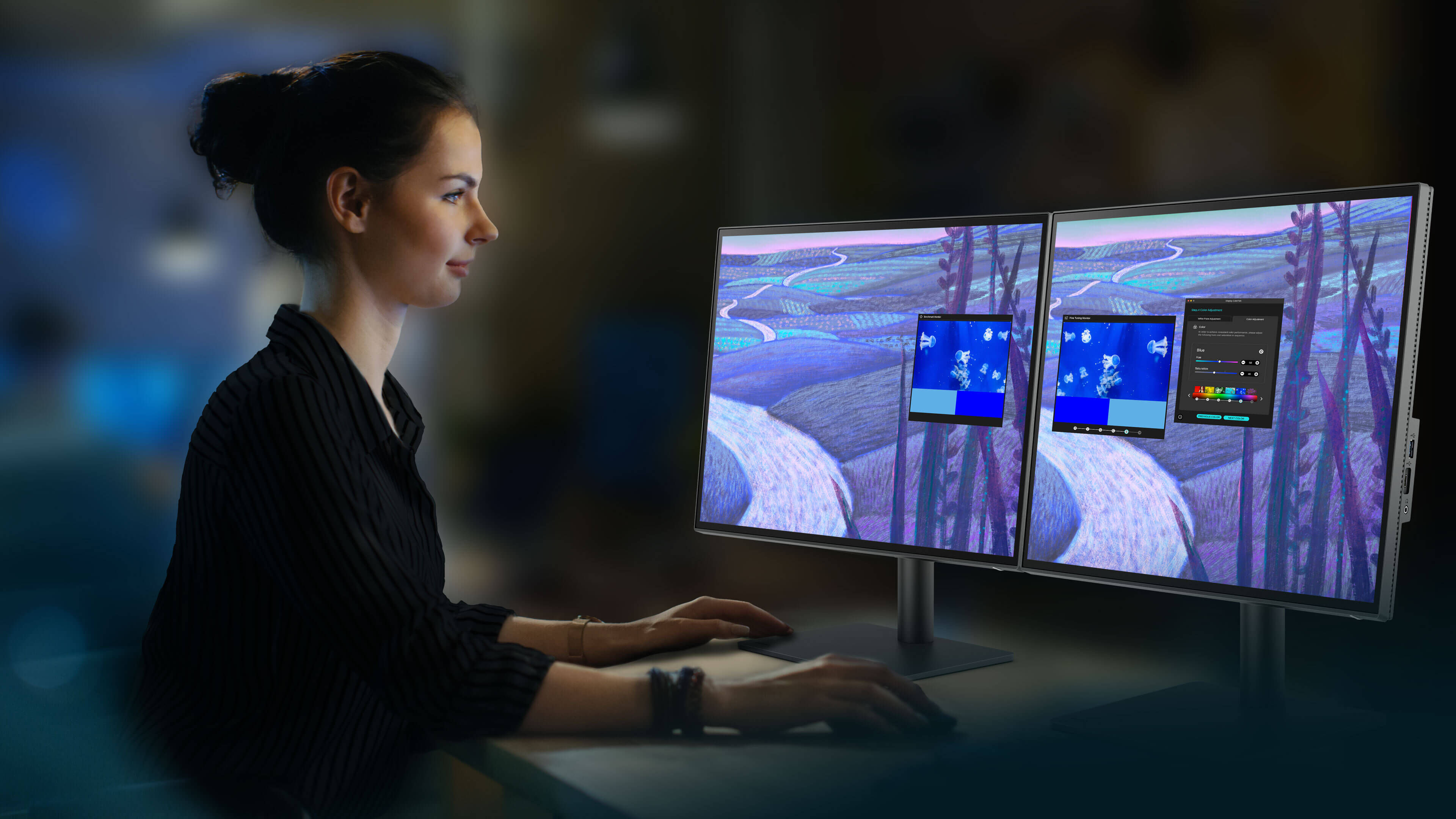 BenQ Display ColorTalk software makes it easy to sync colors across monitors with just a few clicks. Save time and effort, focus on your creativity. 