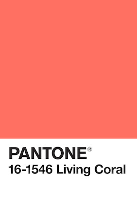 This is the color of year, 16-1546 Living Coral, released by Pantone.