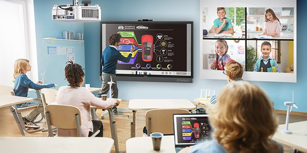 BenQ smart interactive display is designed for blended learning with EZWrite Live online whiteboarding solution