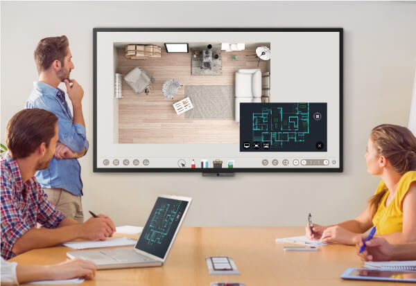 BenQ DuoBoard smart interactive board makes it easy to use 2 different operating systems for presentations or whiteboarding.