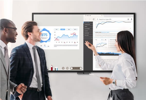 DuoBoard Interactive Flat Panel features cloud whiteboarding, duo windows and productivity tools.  