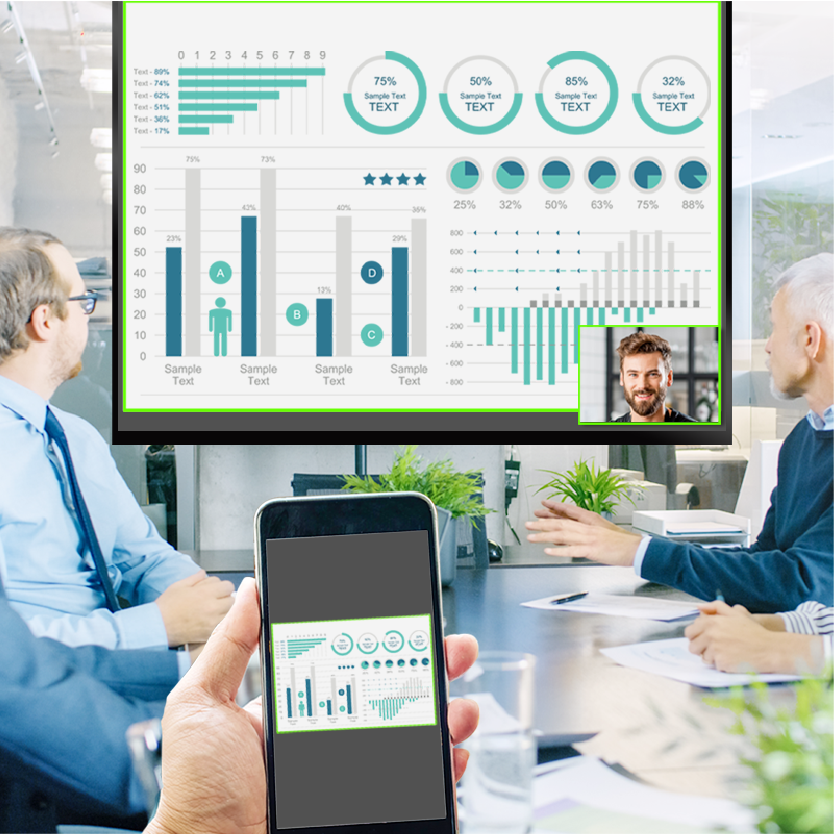 Proyektor pintar untuk bisnis EX800ST BenQ memungkinkan Anda dengan bebas memulai pertemuan dengan karyawan jarak jauh dan membagikan gagasan di seluruh kantor dengan mudah.