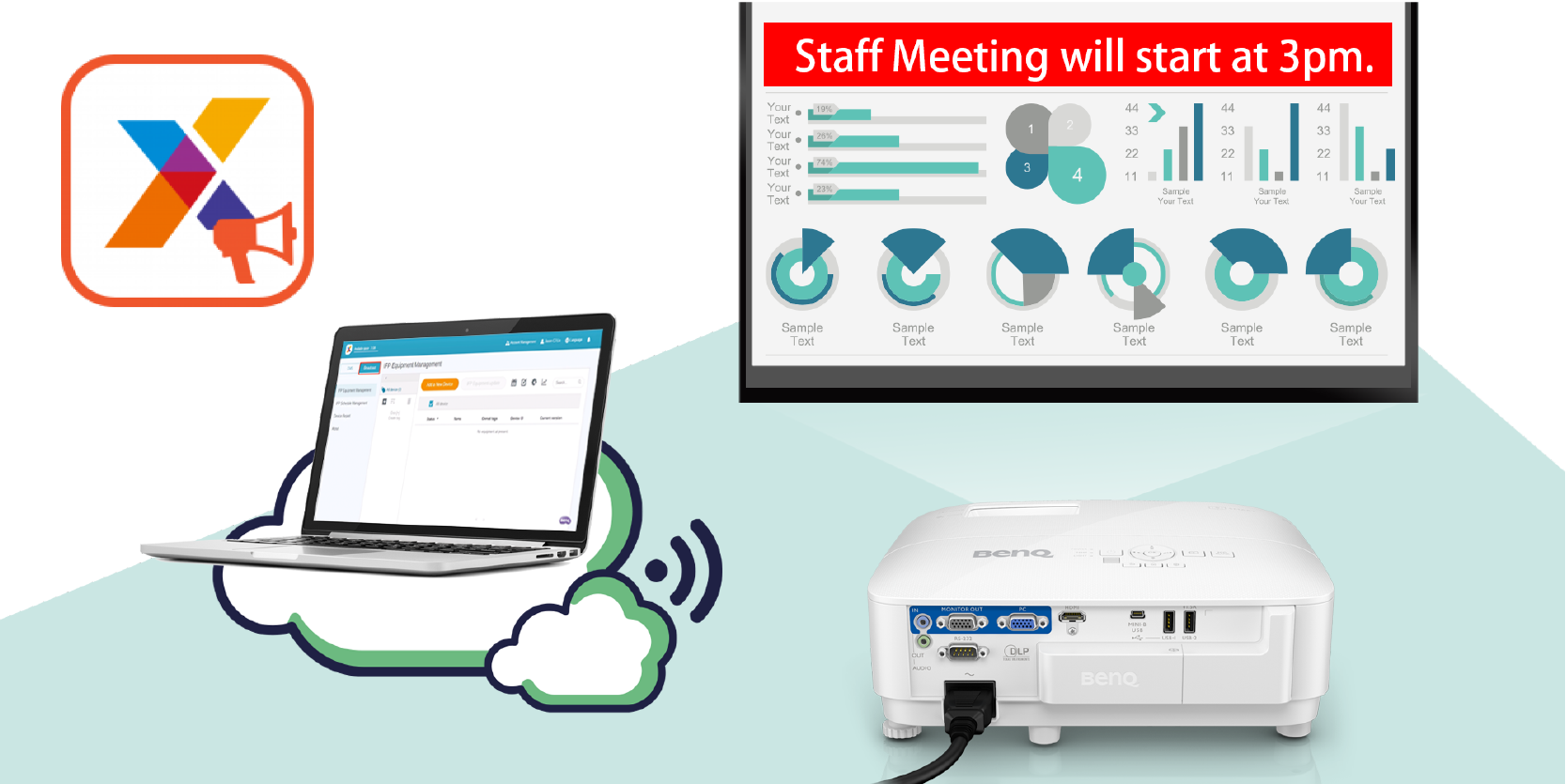 Customizable centrally controlled digital message broadcasting