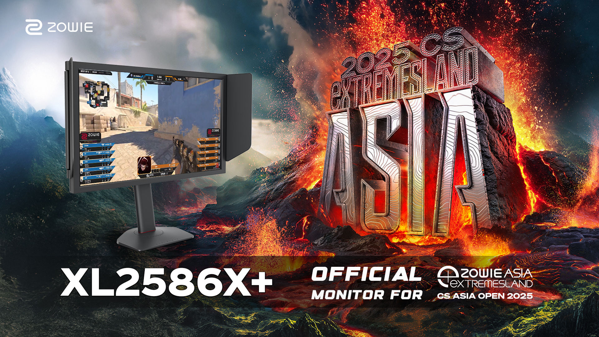 ZOWIE powering CS2 eXTREMESLAND 2025 Asia CS Open with the XL2586X+ 600Hz Esports Monitor