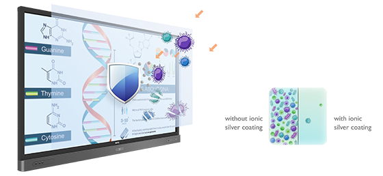 Germ resistant interactive display