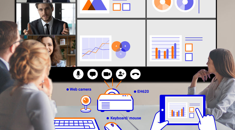 Connect-and-Share Through Your Own Device in Hybrid Meetings