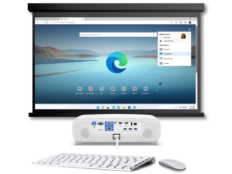 BenQ EH620 Smart Projector è integrato con i browser Edge e Chrome in modo che gli utenti possano accedere ai file di presentazione sul cloud senza utilizzare laptop