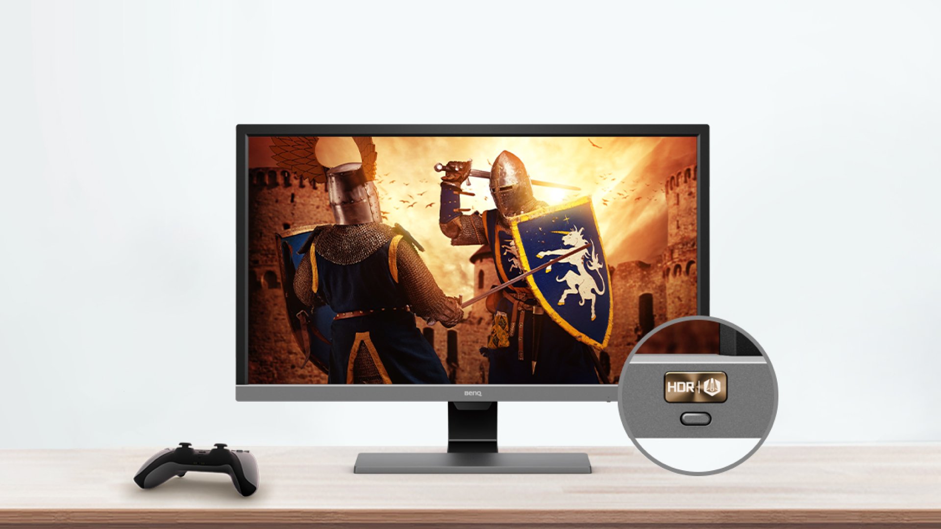 benq el2870u with versatile connectivity including usb-c and designed hotkey for simplicity