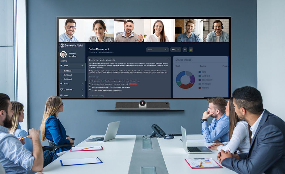  The combination of high-definition conference cameras and integrated PCs by BenQ transforms virtual meetings, bridging the gap between distributed teams. 