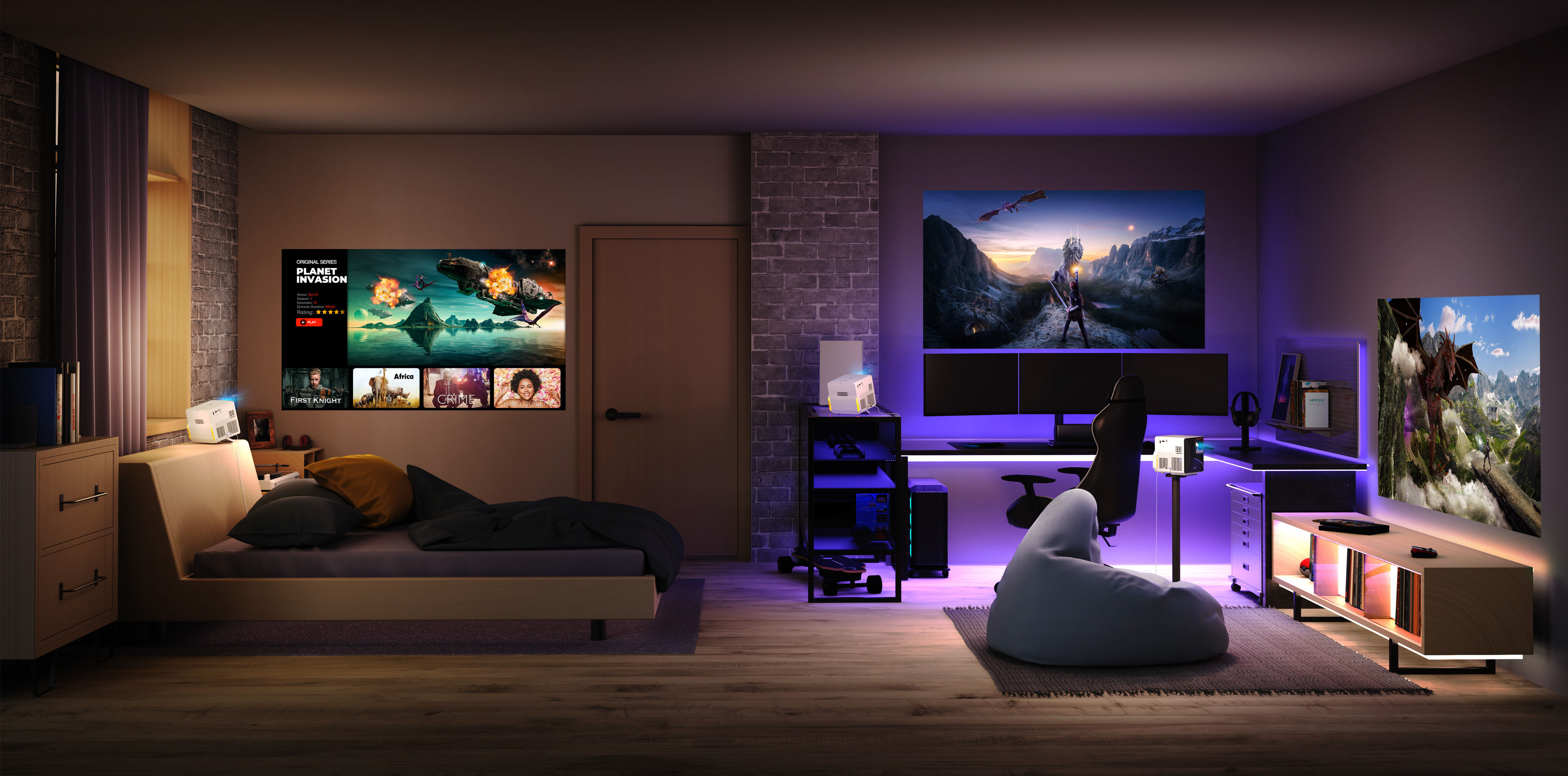 X300G offers flexible installation options and a short-throw design for gaming immersion anytime, anywhere