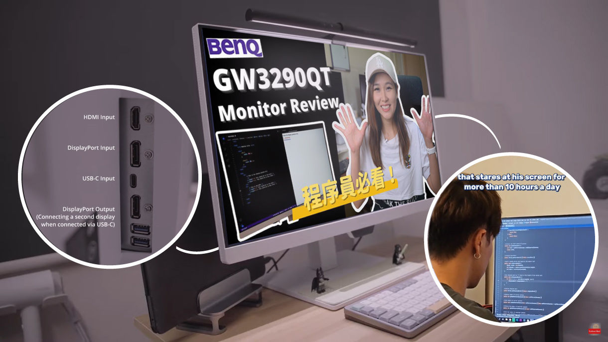 BenQ GW3290QT 31.5 WQHD LED Monitor - 16:9 - White - 32 Class - In-plane  Switching (IPS) Technology - LED Backlight - 2560 x 1440 - 1.07 Billion