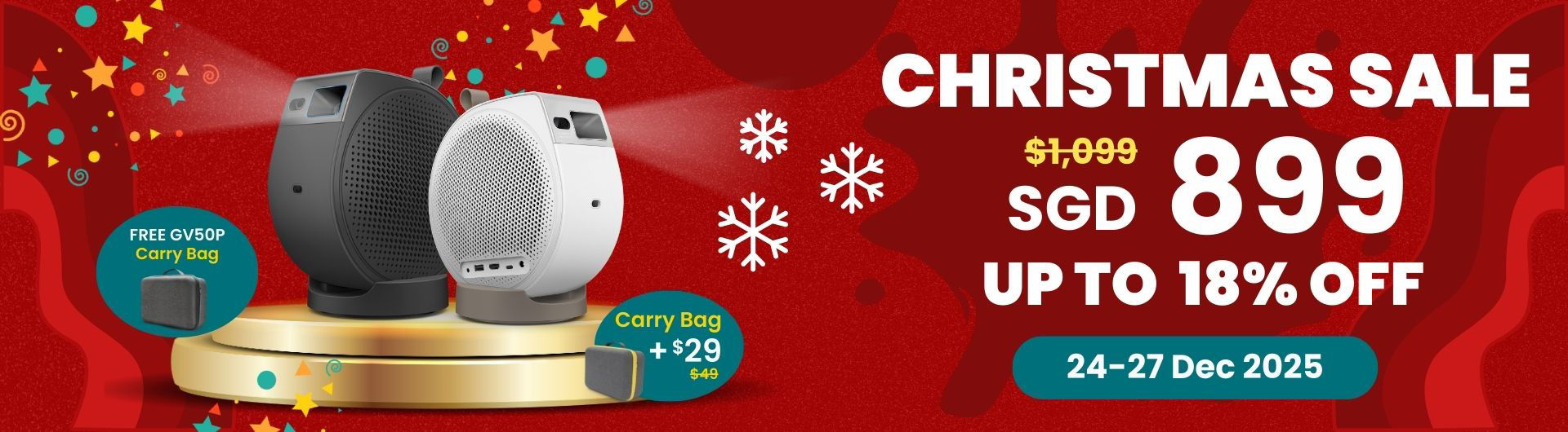 BenQ GV50 portable ceiling projector is perfect for bedtime movies