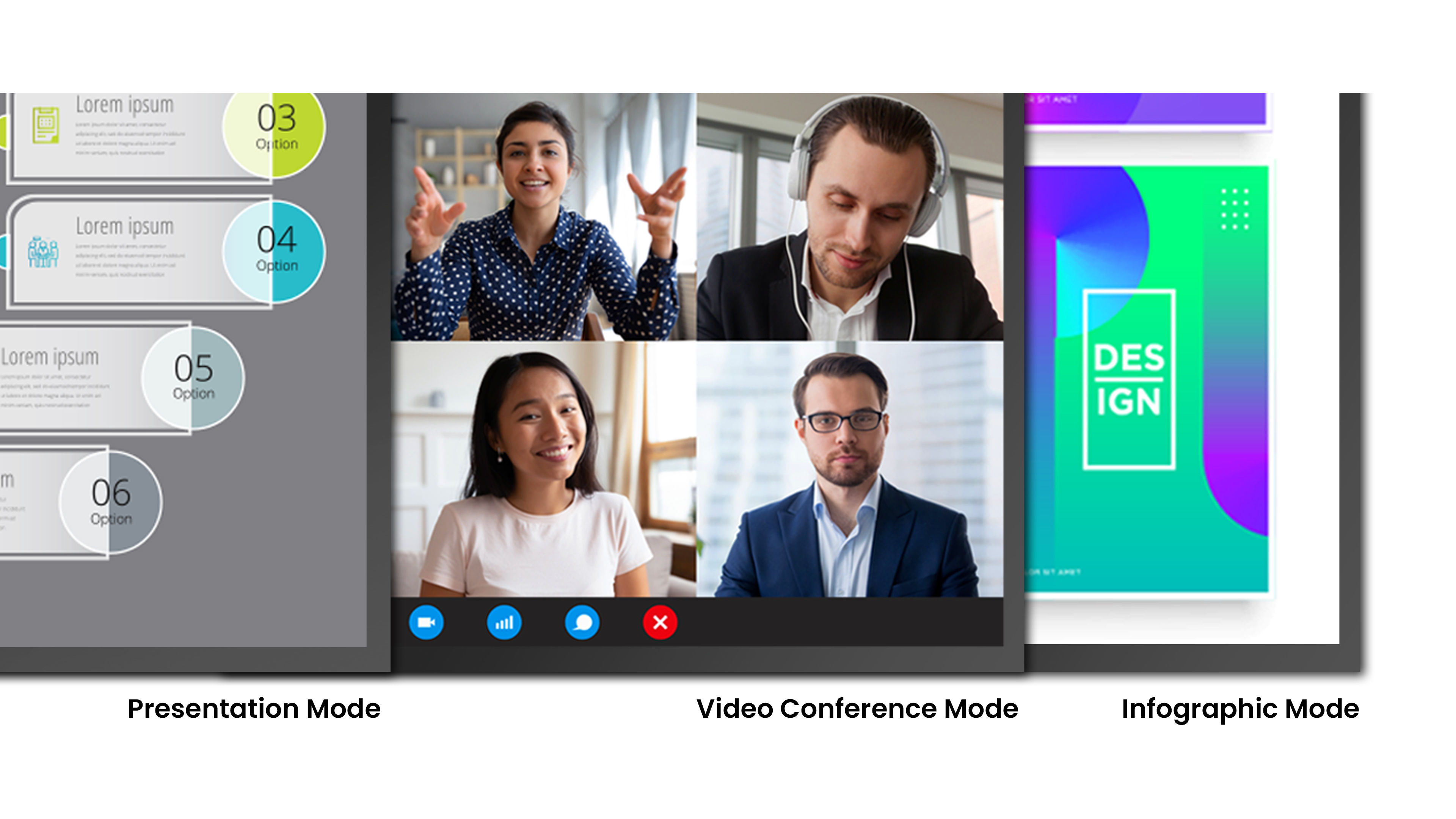 LK935's picture mode is tailored for video conferencing that adjusts skin tones for natural and immersive presentation for video calls.
