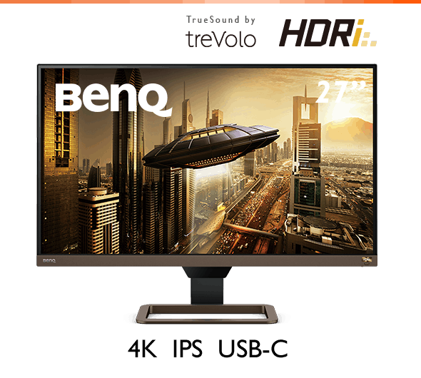  EW2780U 4K Gaming Monitor leverages 4K UHD IPS panel with HDRi and trevolo speakers to deliver immersive multimedia experience. 