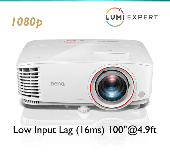 BenQ Short Throw Projector for Gaming TH617ST unleashes a new era of video games on a massive screen with ultra-smooth low input lag and exclusive LumiExpert™ for any ambient lighting.