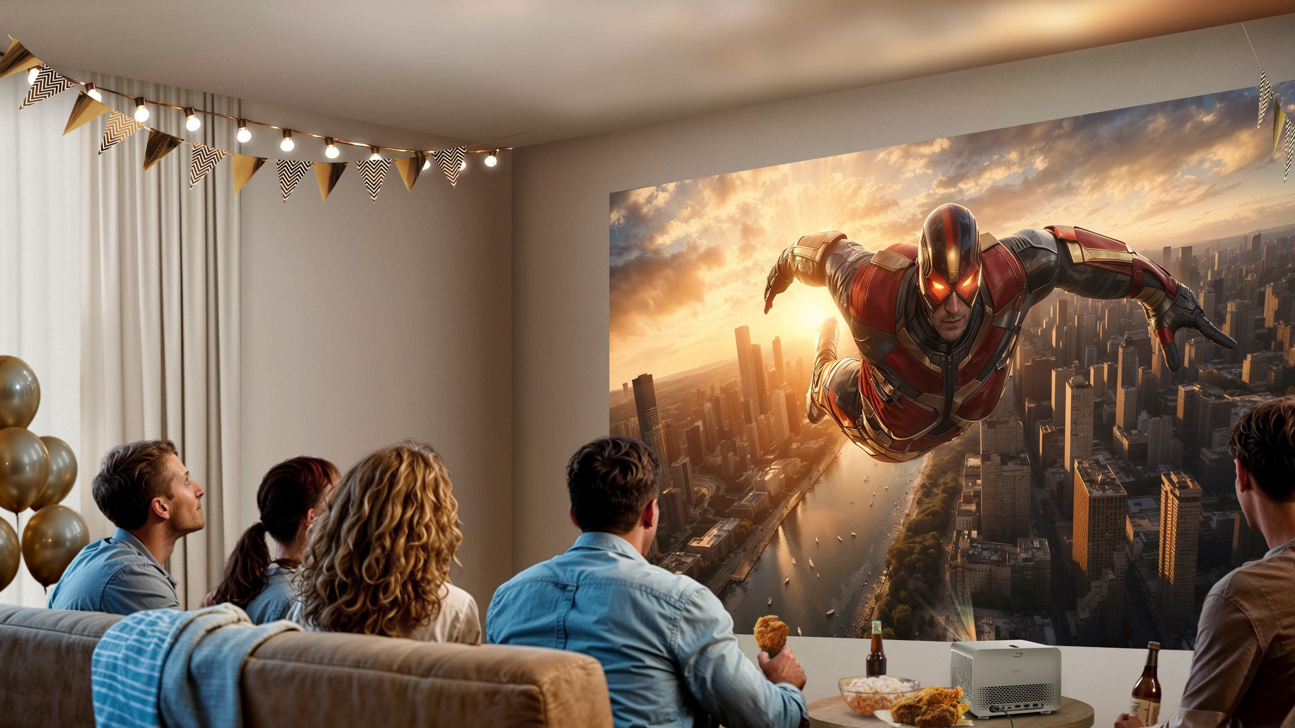 Proiectoarele de divertisment la domiciliu BenQ vă aduc în sufragerie nopți de film 4K de 150", maratoane de jocuri și streaming integrat. 
