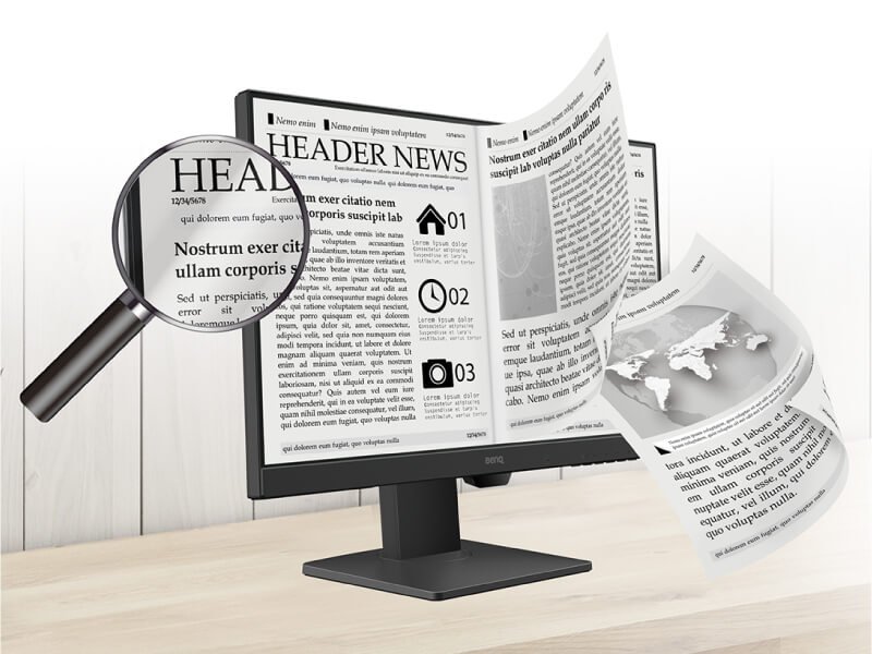 BenQ ePaper mode is a simulated e-book effect with clear black and white reading layout makes a better reading experience.