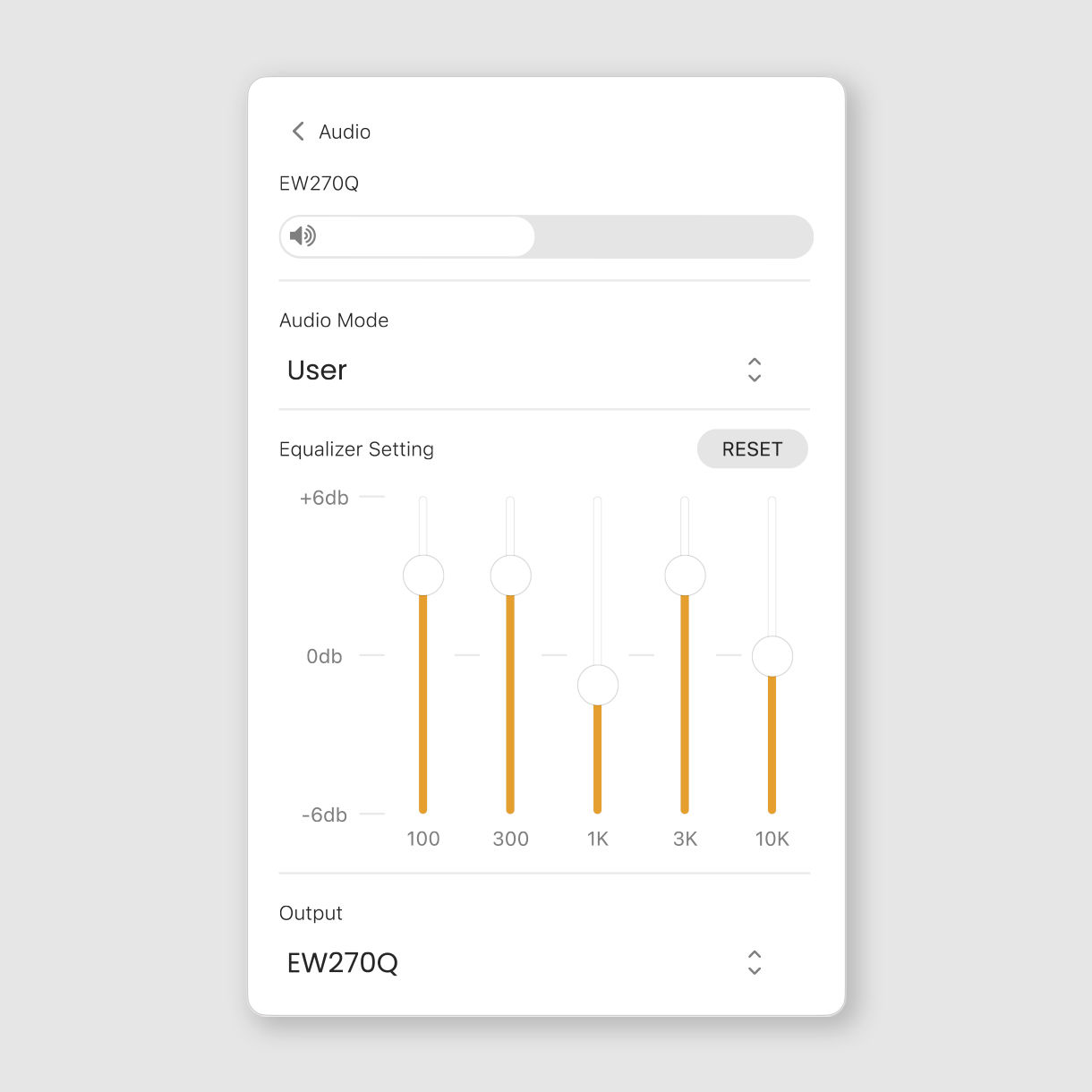 With BenQ Display Pilot 2 on-screen monitor control, you can easily adjust the equalizer in User audio mode to suit your personal preferences, ensuring a tailored audio experience.