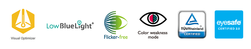 BenQ EW3290U features a Low Blue Light panel designed to reduce eye strain, ensuring your personal moments remain uninterrupted. Experience unmatched eye comfort with our Visual Optimizer, which dynamically adjusts screen brightness and color temperature based on ambient lighting. 