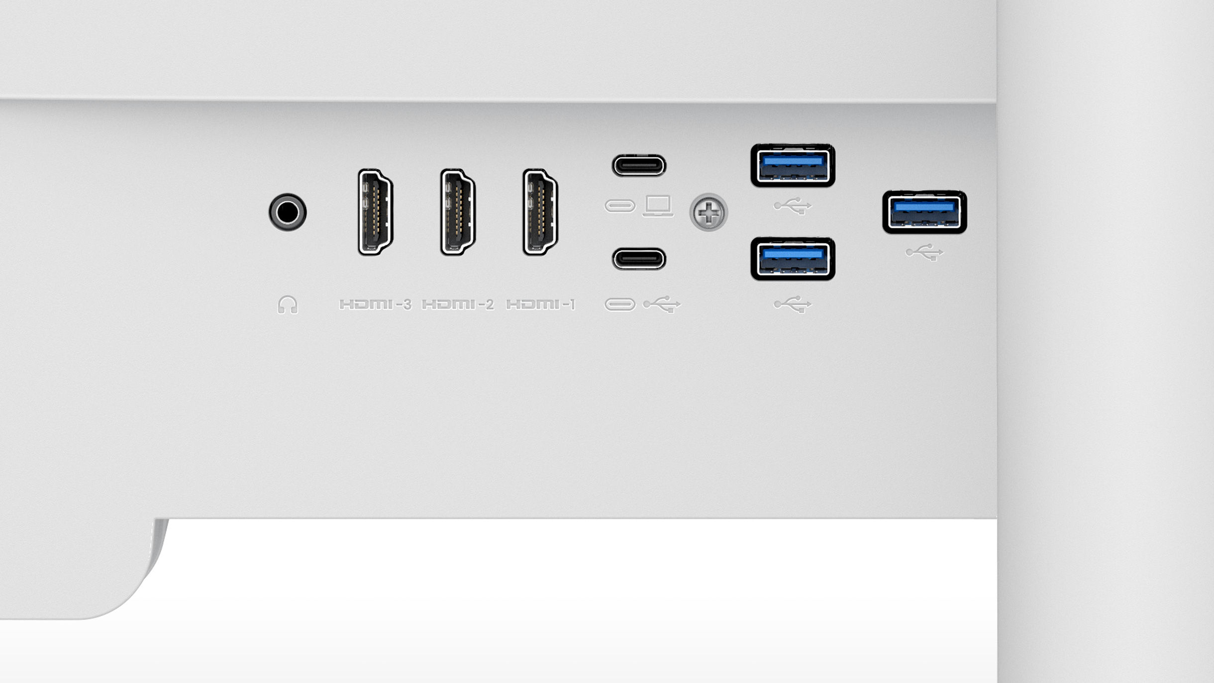 BenQ EW2790U features a USB Type-C port for charging and data transfer, along with three HDMI ports, providing a variety of connections.