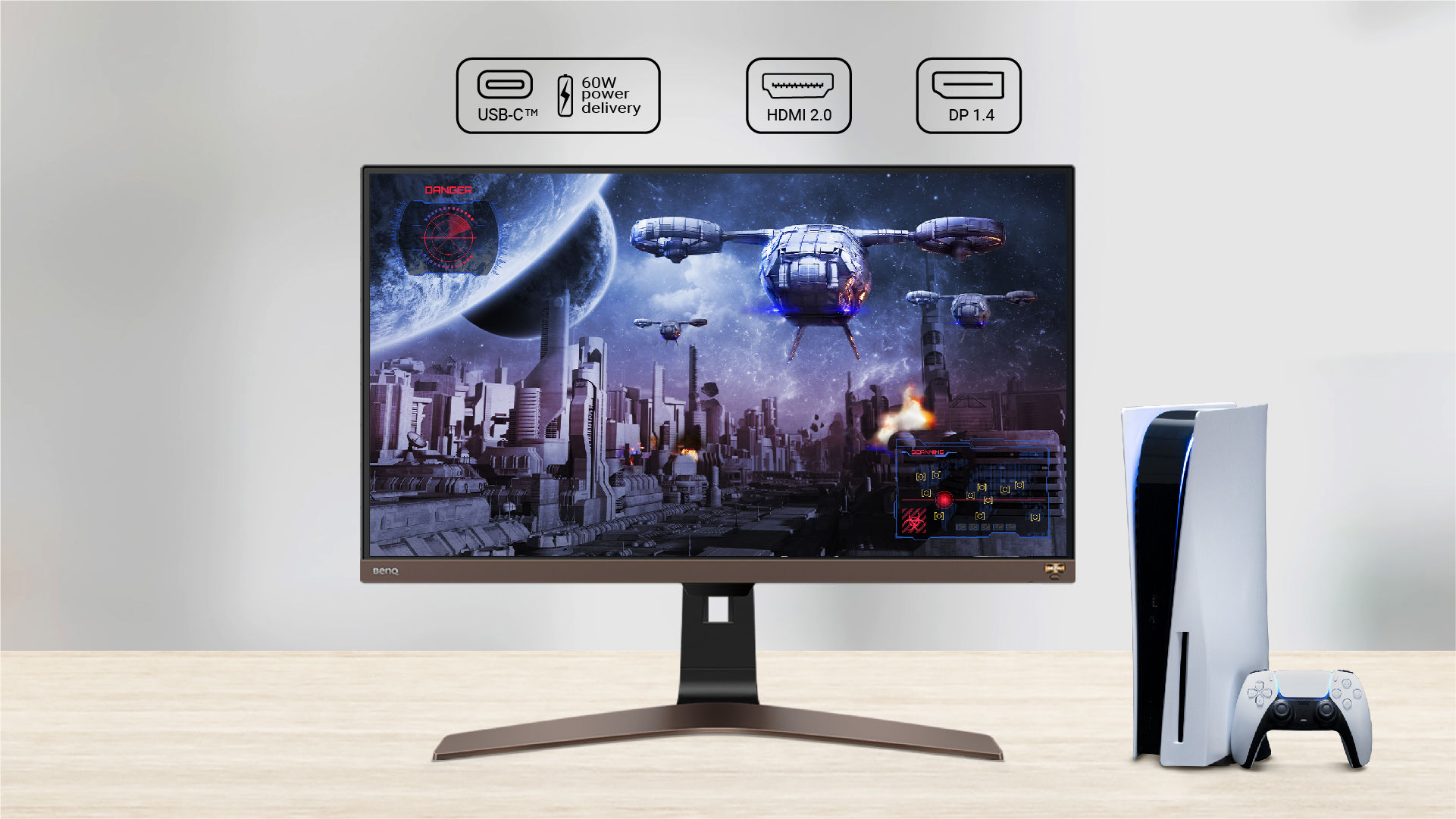 benq ew2880u cu HDMI 2.0 și DP 1.4