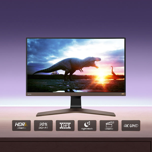 BenQ EW2880U - Monitor de alta calidad de 28 pulgadas 4K UHD con control  remoto, IPS, HDRi, color P3, tecnología de cuidado de los ojos,  antirreflejo