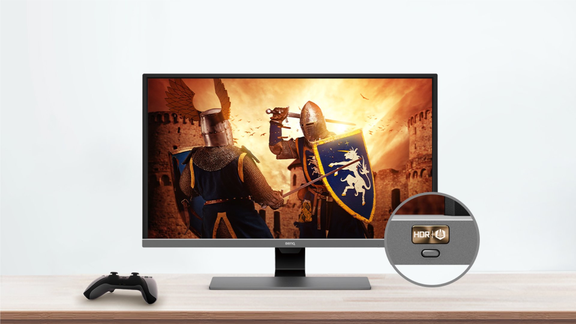 benq ew3270u with versatile connectivity including usb-c and designed hotkey for simplicity