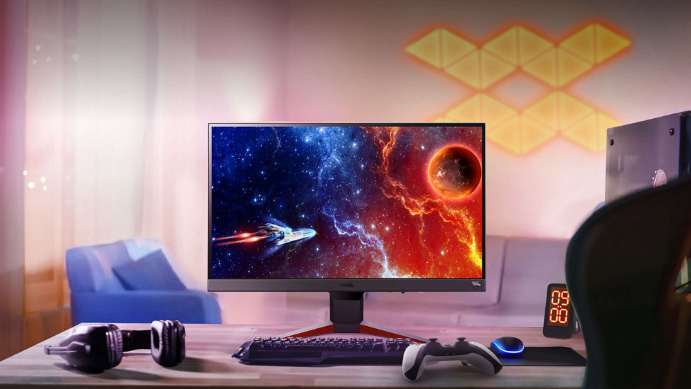  BenQ MOBIUZ EX240N Gaming Monitor 24 FHD 1080p 165Hz 1ms, VA, HDRi, Color Optimizer, Light Tuner, Black eQualizer, Freesync, Eye-Care Tech, Tilt, HDMI, DisplayPort