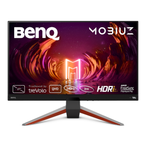 EX270QM provides smooth game play via 1ms GTG, FreeSync Premium Pro and elevates sight and sound enjoyment via BenQ-exclusive HDRi, treVolo technology.