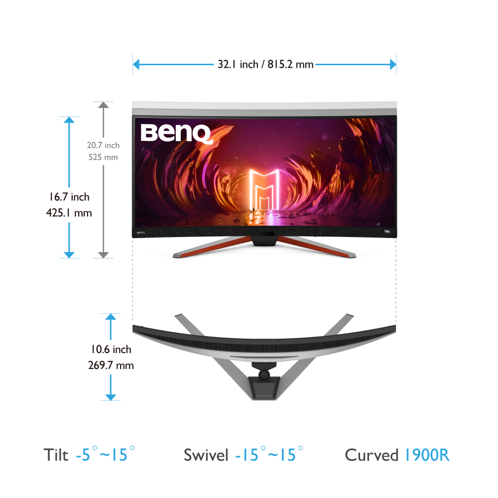 BenQ MOBIUZ EX3415R Ecran Curved Gaming (34 Pouc…