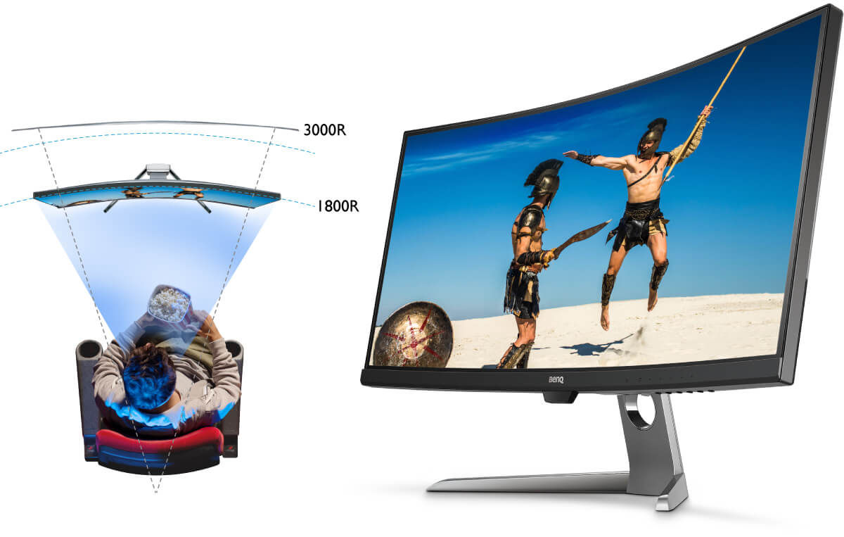 EX3501R Curved Monitor, 21:9 USB-C, HDR, Eye-care BenQ
