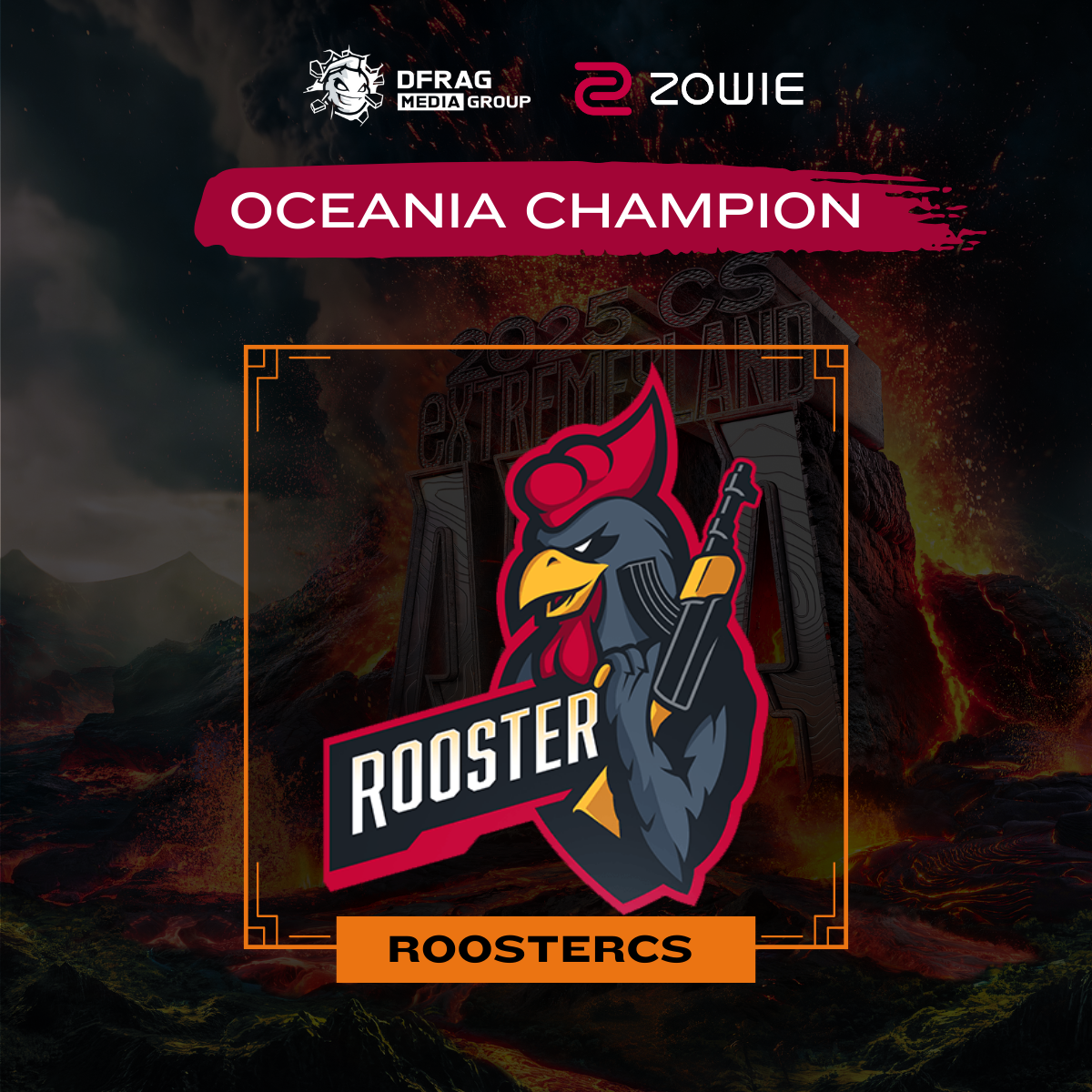 extremesland social posts - roostercs winner