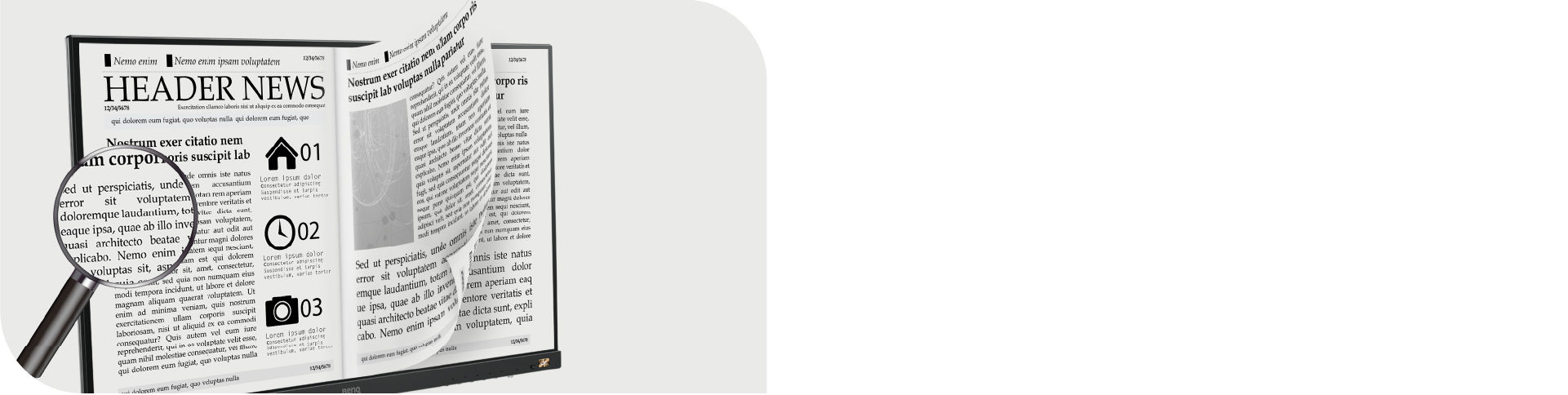 ePaper Mode balances text and background to make long reading sessions easy on the eyes. 