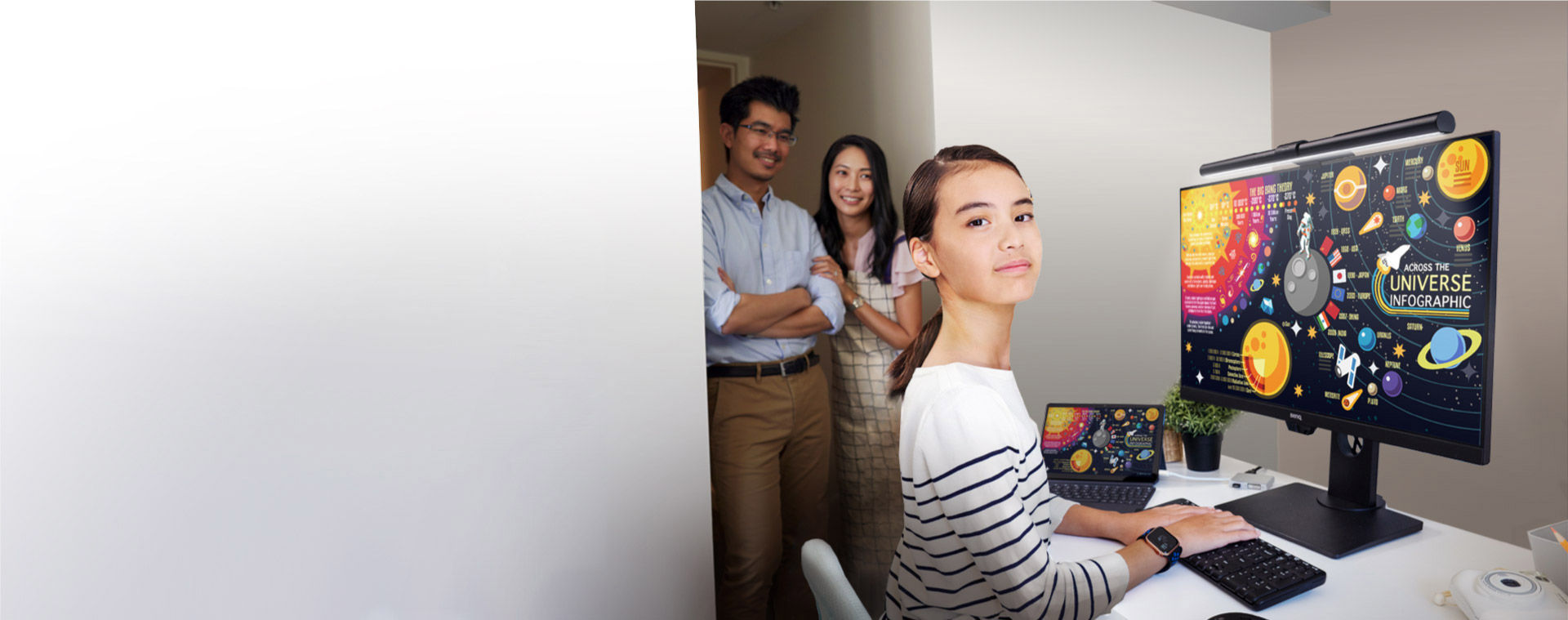 Learn From Home<br>Safely & Efficiently with BenQ eye care solutions package