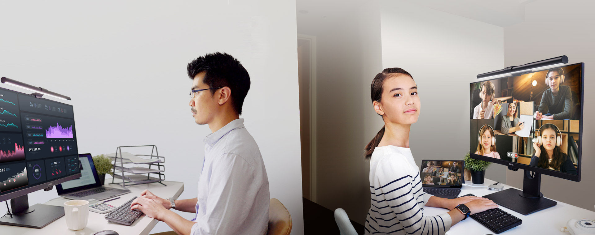 Learn From Home<br>Safely & Efficiently with BenQ eye care solutions package