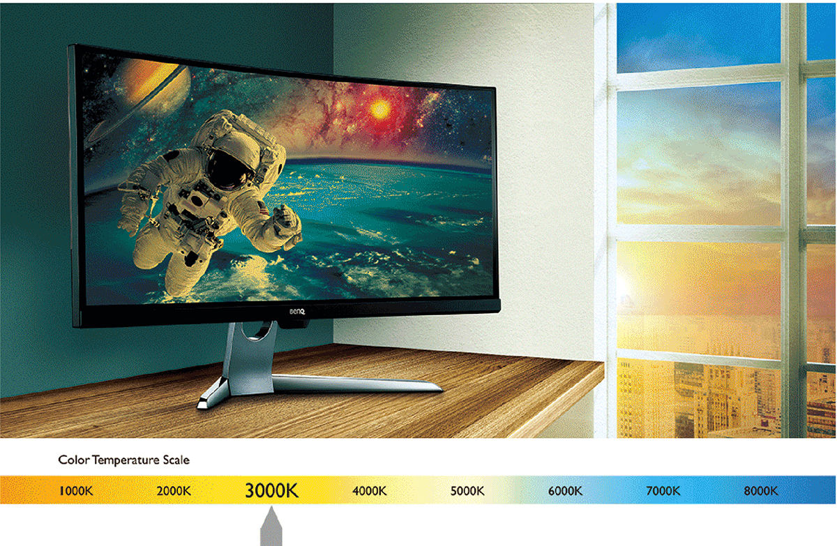 Screen color temperature being adjusted via Brightness Intelligence Plus Technology per ambient light