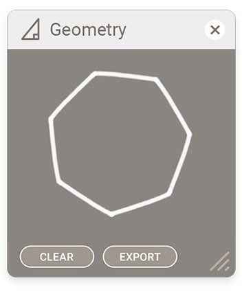 geometry tool in EZWrite 5 digital whiteboard app from BenQ 