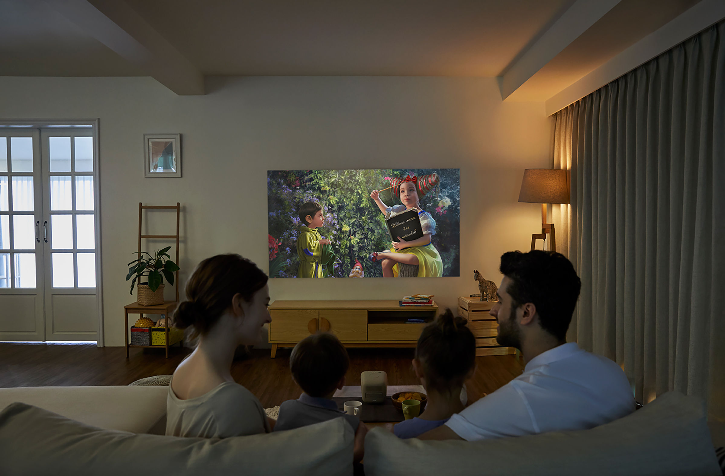 BenQ Home Entertainment projectors make every family movie night more connected and memorable. With bulit-in Google TV, you get more apps, content, and big-screen moments to enjoy together.