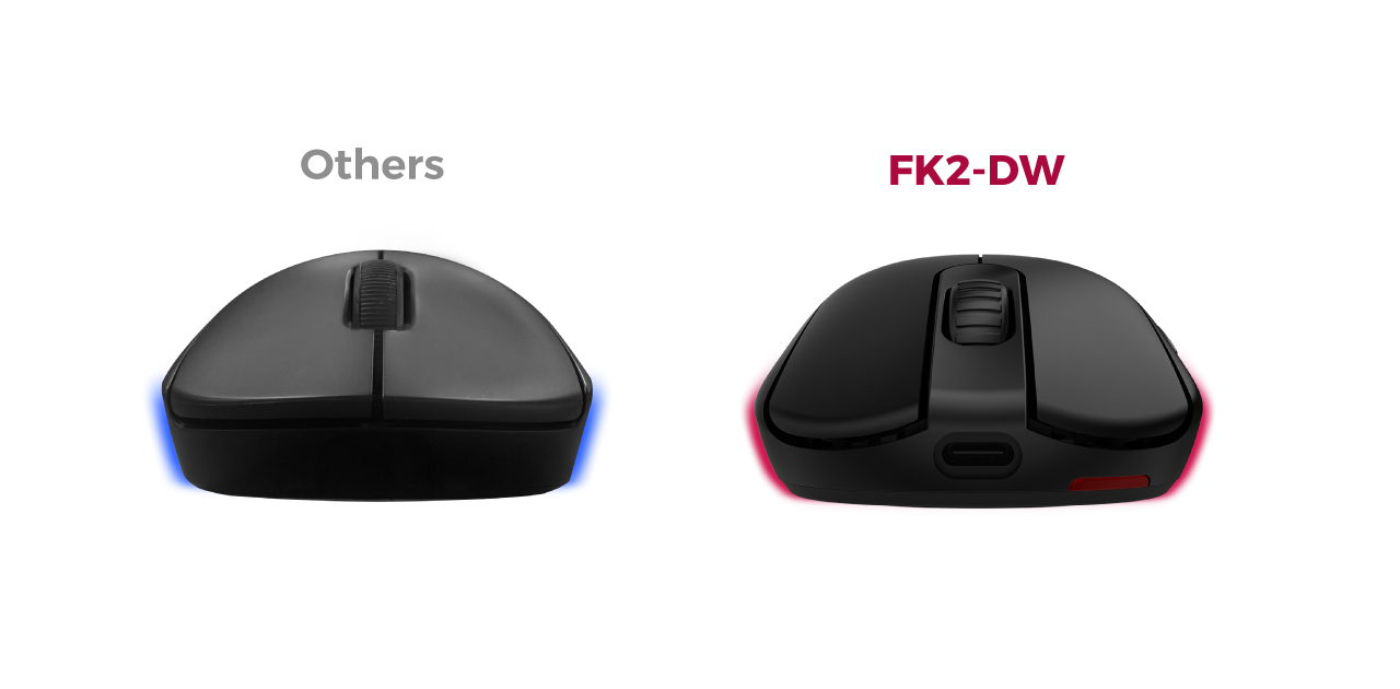 zowie fk2-dw has greater tilt angle than others