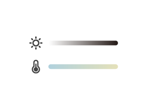 Adjustable color temperature and brightness