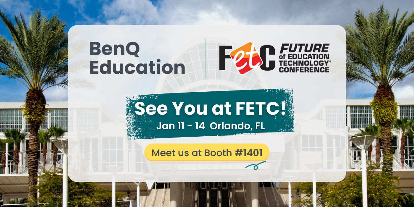 Educators exploring BenQ interactive displays and education technology at FETC 2026