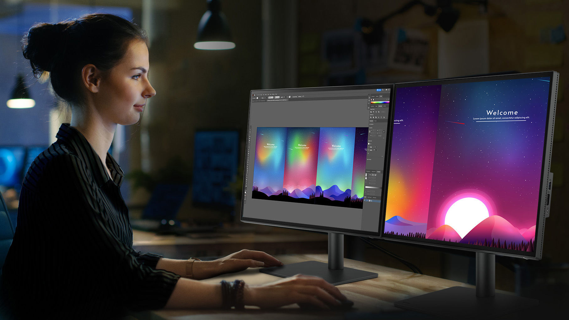Get matching colors on both monitors based on your visual perception with BenQ Display ColorTalk
