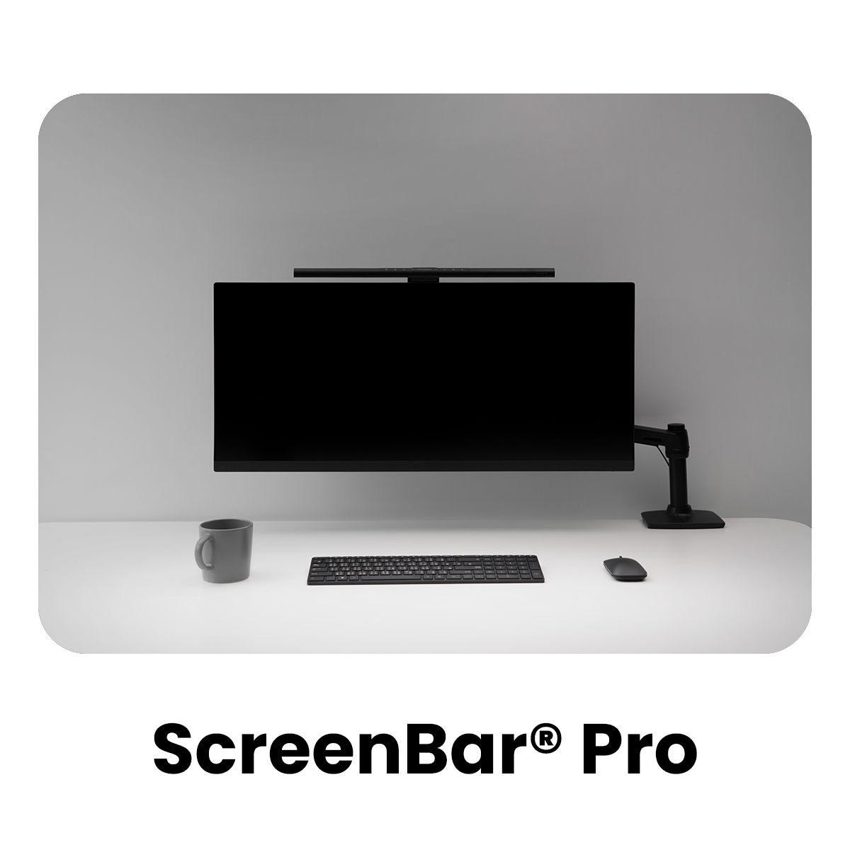 ScreenBar Proはワイド・湾曲モニター向けのモニターライトです。