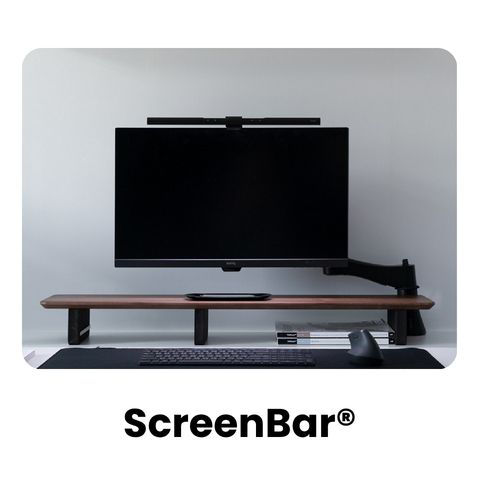 ScreenBar モニターライトはスクリーン閲覧に最適な照明です。