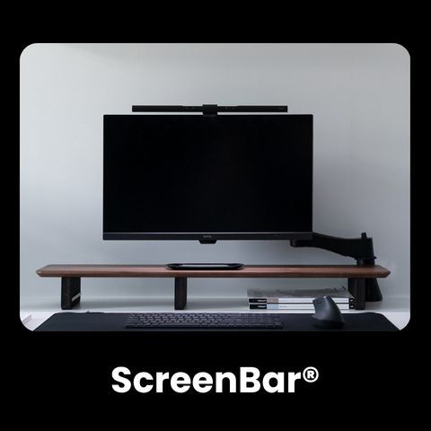 ScreenBar モニターライトはスクリーン閲覧に最適な照明です。
