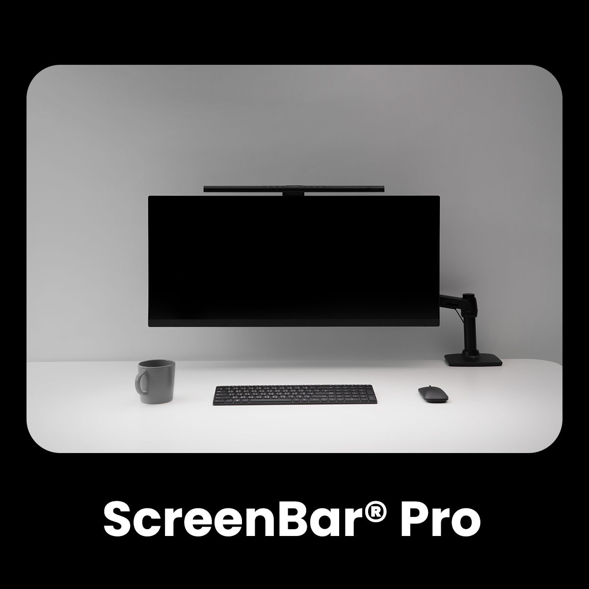 ScreenBar Proはワイド・湾曲モニター向けのモニターライトです。