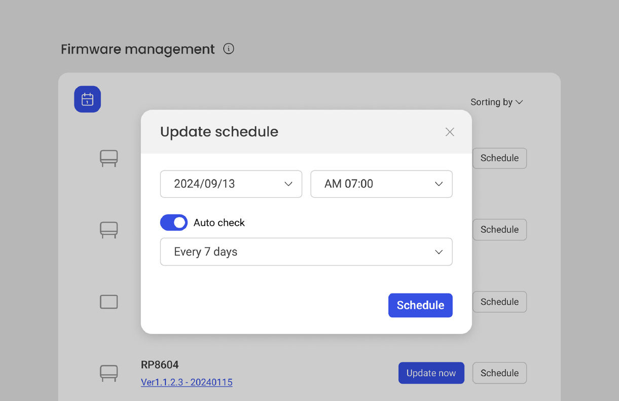 Schedule automatic firmware updates to ensure your SL04 displays always have the latest features and security patches.