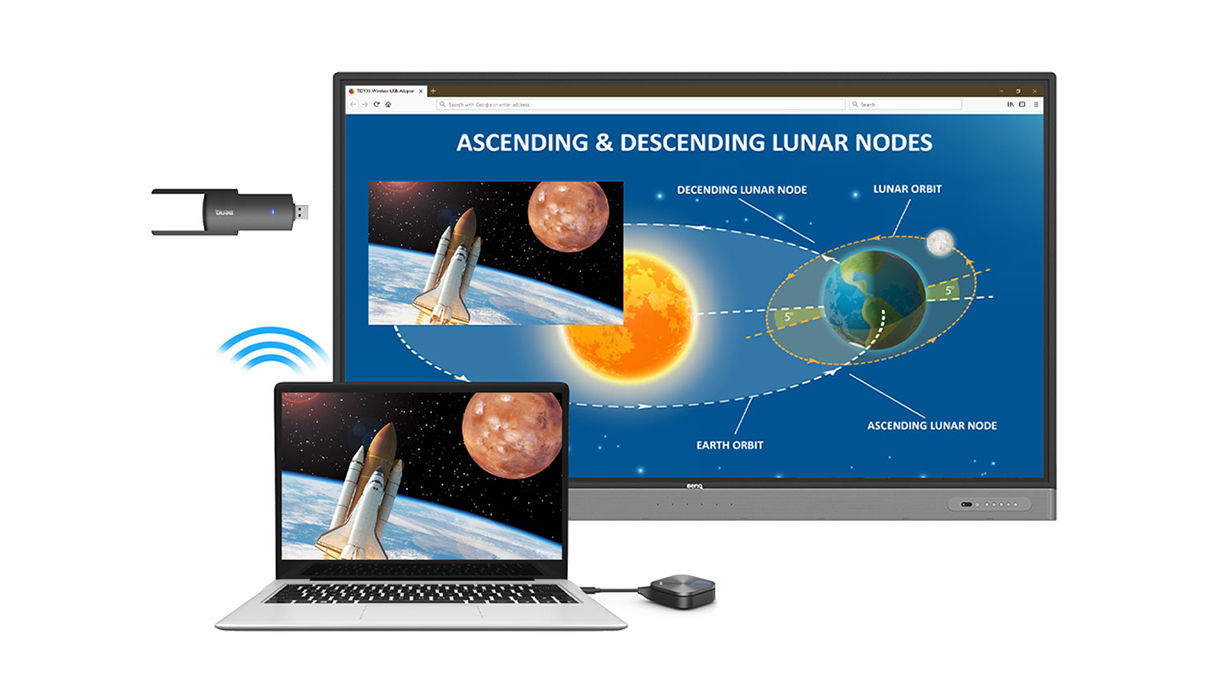 TDY31 Wireless USB Adapter with flexible screen sharin