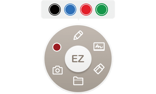 BenQ-Integrovaný plovoucí panel nástrojů softwaru EZWrite umožňuje zaměstnancům vytvářet poznámky v rámci jakékoli aplikace, videa, webové stránky, dokumentu nebo obrázku.